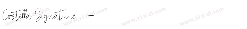 Costella Signature 语字体转换
